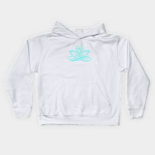 Lotus Flower turquoise I Yoga T-Shirt Kids Hoodie